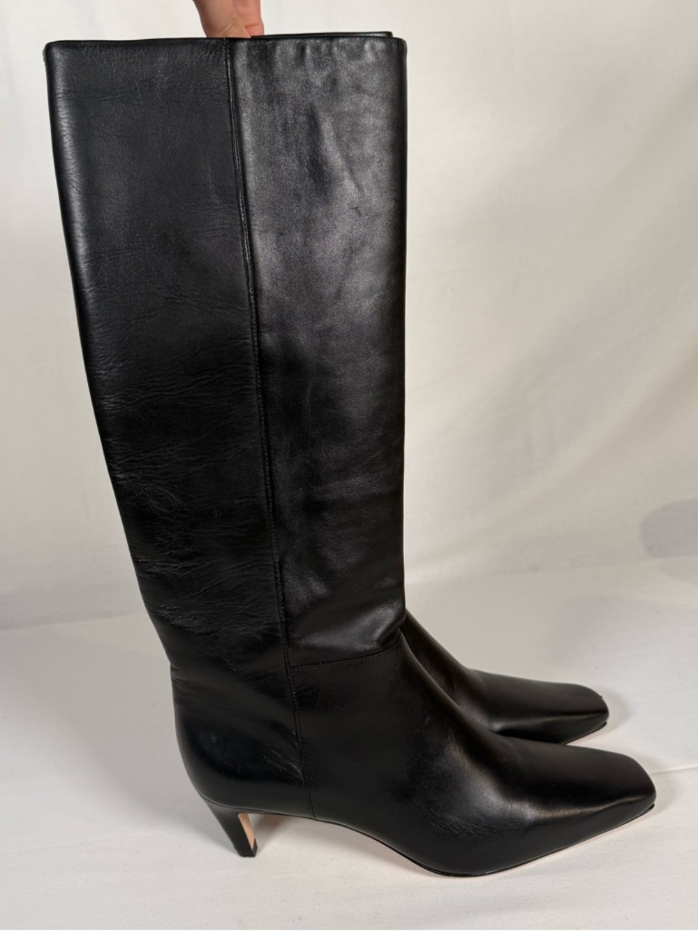 Reformation Remi Knee Boot in Black Leather - New Without Box